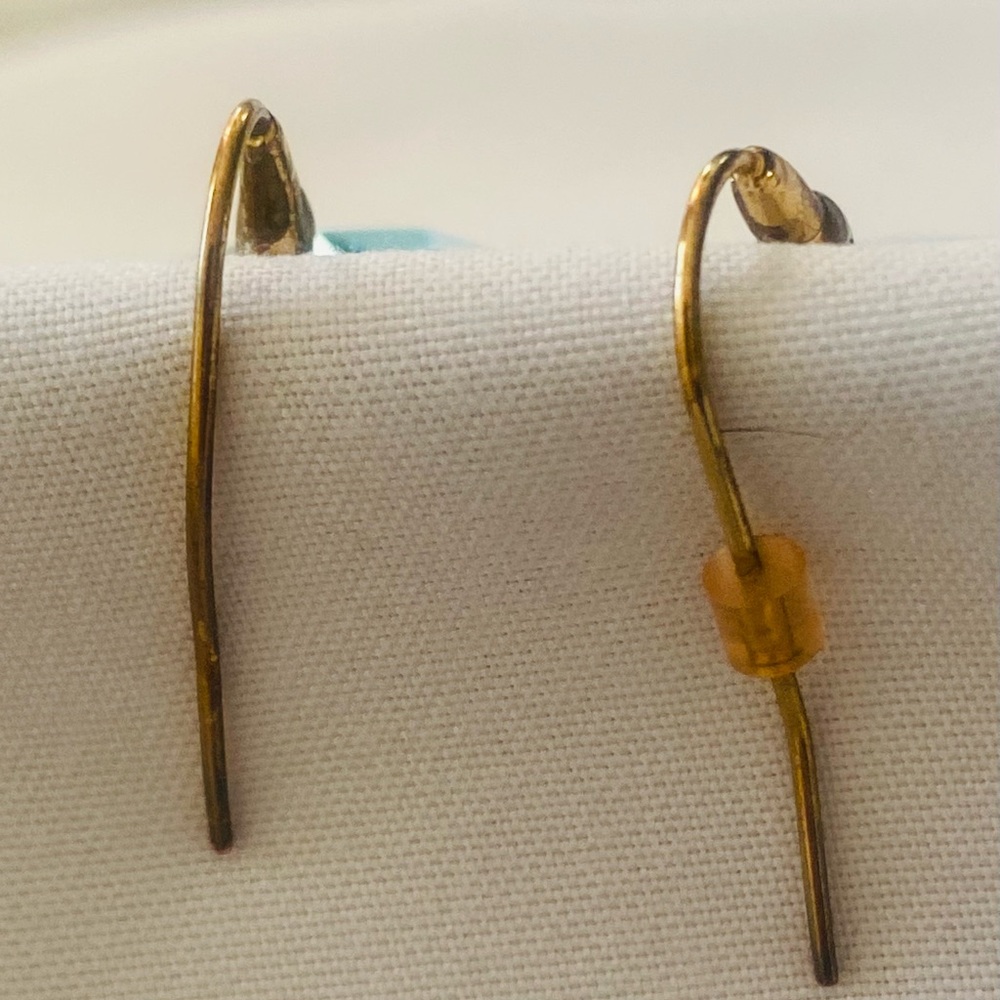 Stella & Dot Serenity Aqua and Gold Teardrop Earrings - Picture 4 of 4